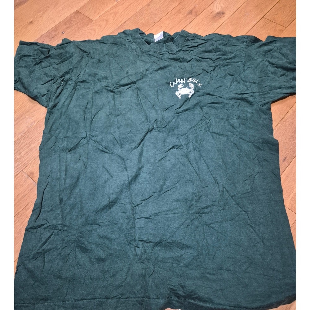 Vintage Crabby Bills Atlantic Beach FL T-Shirt Green Fruit of the Loom XXL